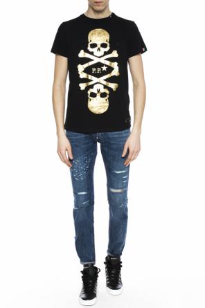 T-shirt with print and logo, zdjęcie 2 T-shirt with print and logo od Philipp Plein